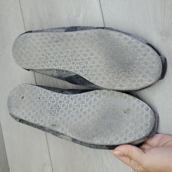 Toms Mens Plaid Gray Ash Flannel Comfort Slip on Loafer shoes sz 9.5 - Picture 8 of 9